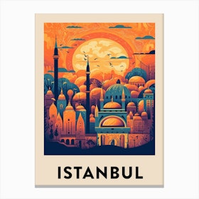 Istanbul 4 Vintage Travel Poster Canvas Print