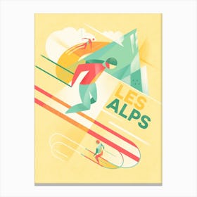 Retro Ski Canvas Print