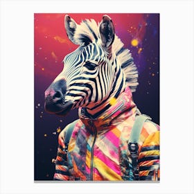 Space Zebra Canvas Print