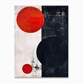 'Black And Red' Abstract Minimalism Canvas Print