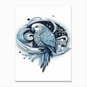 Twinkle Blue Parrot Canvas Print