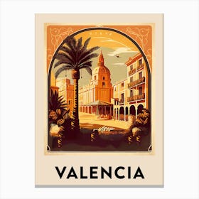 Valencia 2 Vintage Travel Poster Canvas Print