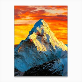 Everest At Sunset Canvas Print