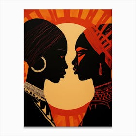 Two African Women Canvas Print