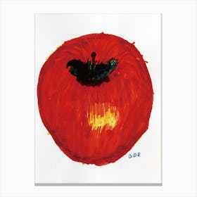 An Apple drawn by Little Artist O.D.R Canvas Print