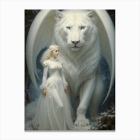 White Lion Canvas Print