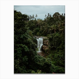 Bali Jungle Waterfall Photograph, 2 Canvas Print