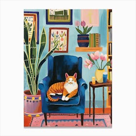 An Orange Tabby Cat Lounging 1 Canvas Print