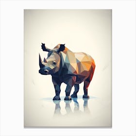 Rhinoceros Minimalist Abstract 3 Canvas Print