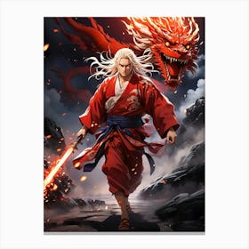 Revenge of the red dragon Canvas Print