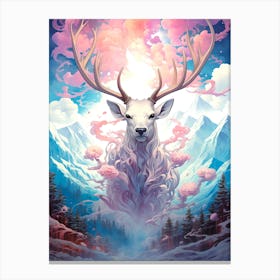 Deer In The Sky Canvas Print