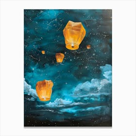 Sky Lanterns 2 Canvas Print