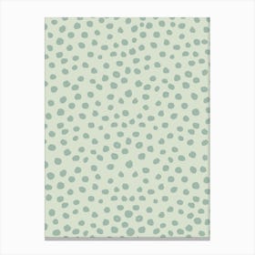 Dots Sage Green Canvas Print
