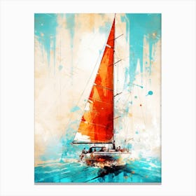 Sailboat Painting 5 sport Canvas Print