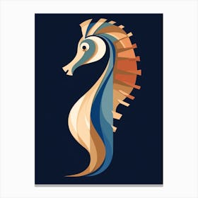 Seahorse Minimalist Abstract 2 Canvas Print