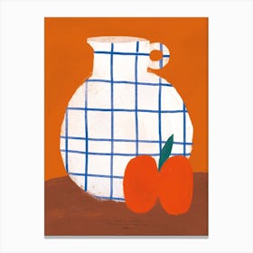 Vase Et Pomme Canvas Print