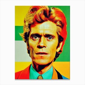 Willem Dafoe Colourful Pop Movies Art Movies Canvas Print