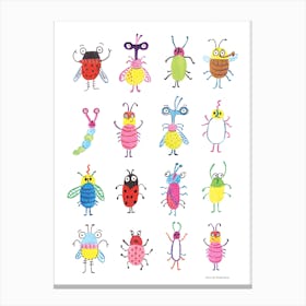 Happy Bugs Canvas Print