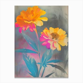 Iridescent Flower Marigold 3 Canvas Print