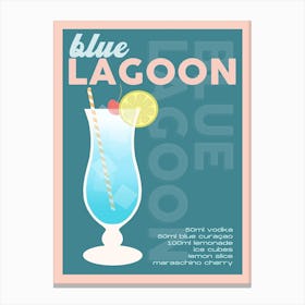 Teal Blue Lagoon Cocktail Canvas Print