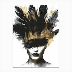 Feathers On The Head Canvas Print