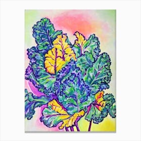 Kale Fauvist vegetable Canvas Print