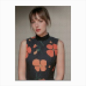 Dakota Johnson In Style Dots Canvas Print