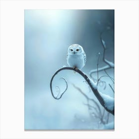 Snowy Owl. Generated with AI. Art Print 4 Canvas Print