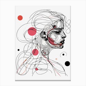 Line Art Portrait Canvas Print