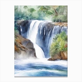 Cooinda Falls, Australia Water Colour  Canvas Print