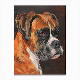 Boxer Acrylic Painting 5 Canvas Print