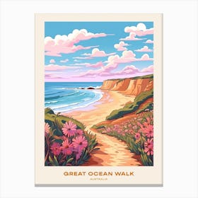 Great Ocean Walk Australia Hike Poster 2 Canvas Print