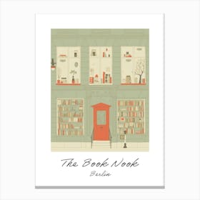 Berlin The Book Nook Pastel Colours 4 Poster Canvas Print