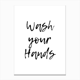 Wash Your Hands Rustic Canvas Print