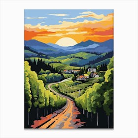 Woodinville Wine Country Fauvism 1 Canvas Print