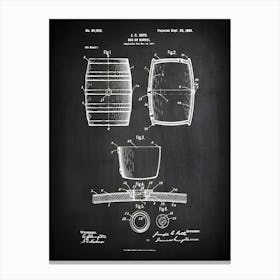 Beer Keg Patent, Beer Print, Craft Beer Decor, Beer Maker, Brewery Art, Brewery Decor, Beer Maker Gift,Beer Keg Decor, Beer Lover Gift,Hb0031 Canvas Print