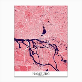 Hamburg Pink Purple Canvas Print