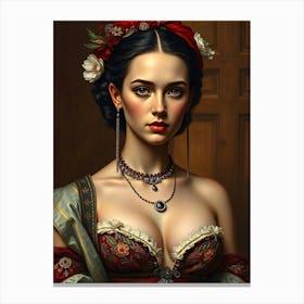 Victorian Woman Portrait Canvas Print