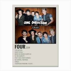 One Direction Four Four 2014 Poster Canvas Print