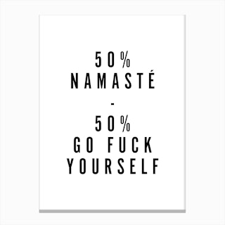 50 Percent Namaste Canvas Print
