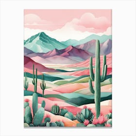 Cactus Desert Canvas Art Canvas Print