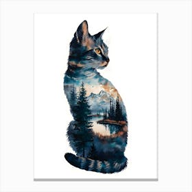 Cat In The Mountains Canvas Print