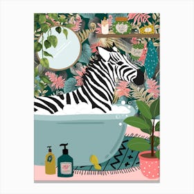 Zebra In The Bathtub Animal Toile