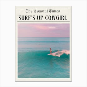 surf's up cowgirl 1 Canvas Print