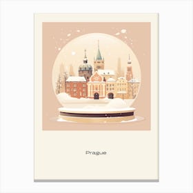 Prague Czech Republic 3 Snowglobe Poster Canvas Print