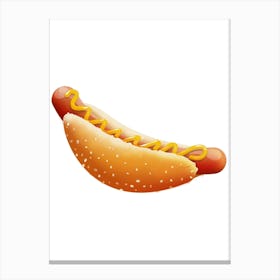 Hot Dog in a Bun Canvas Print