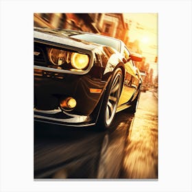 American Muscle Car In The City 005 Canvas Print