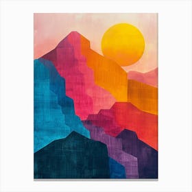 Sunset Mountain Canvas Print Canvas Print