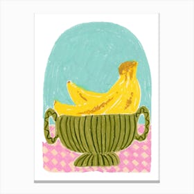 Bananas In A Vase Canvas Print
