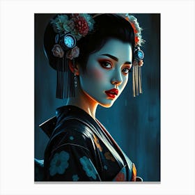 Geisha Painting - Diverse Art Illustration 90 Canvas Print